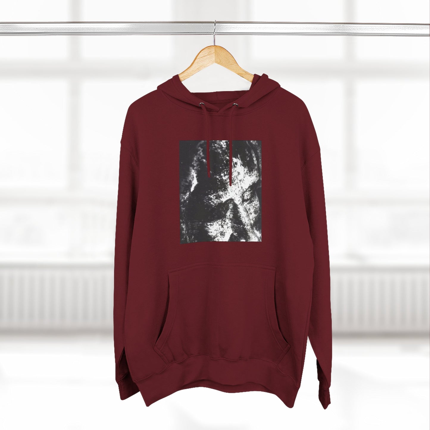 Abstract AIonIS Shroud Man -Panel Hoodie — Three-Panel Fleece Graphic Hoodie