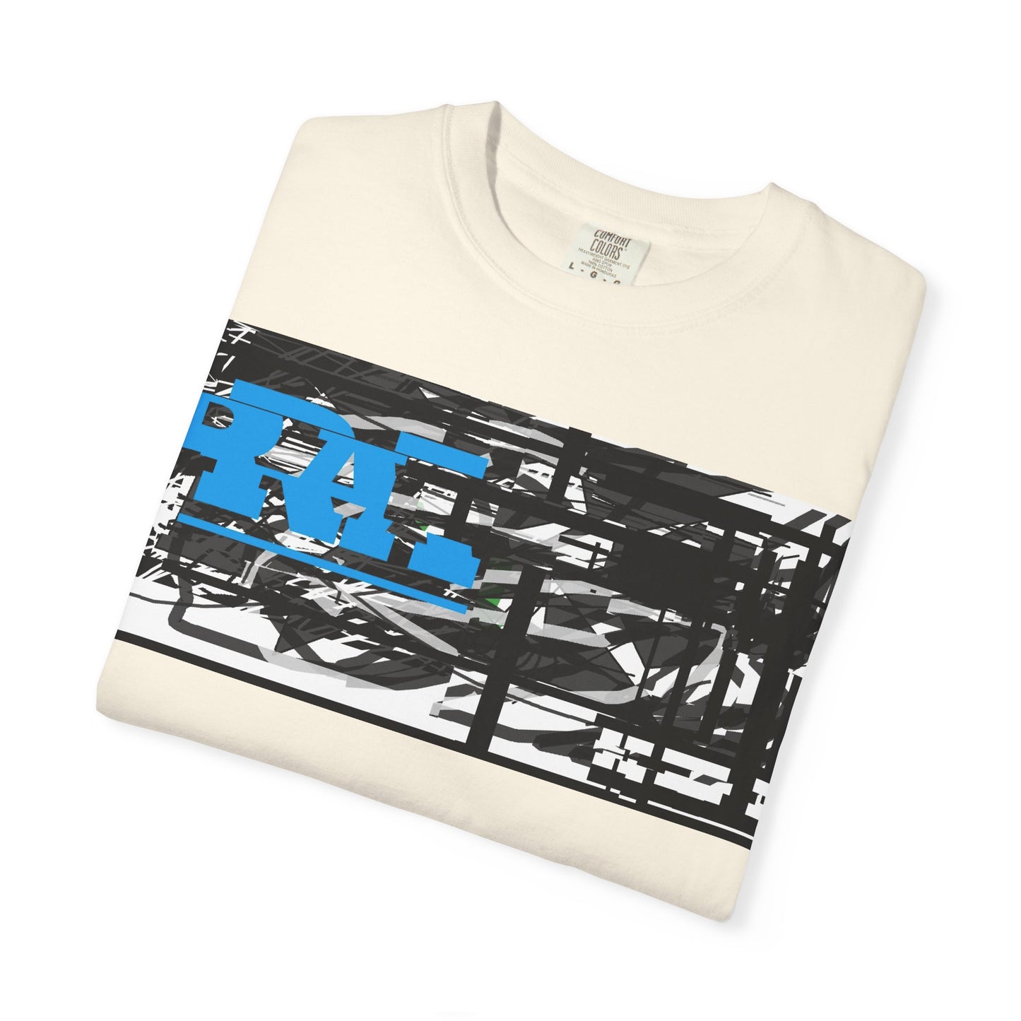 Abstract AIonIS T‑Shirt — Blue RA Logo Streetwear