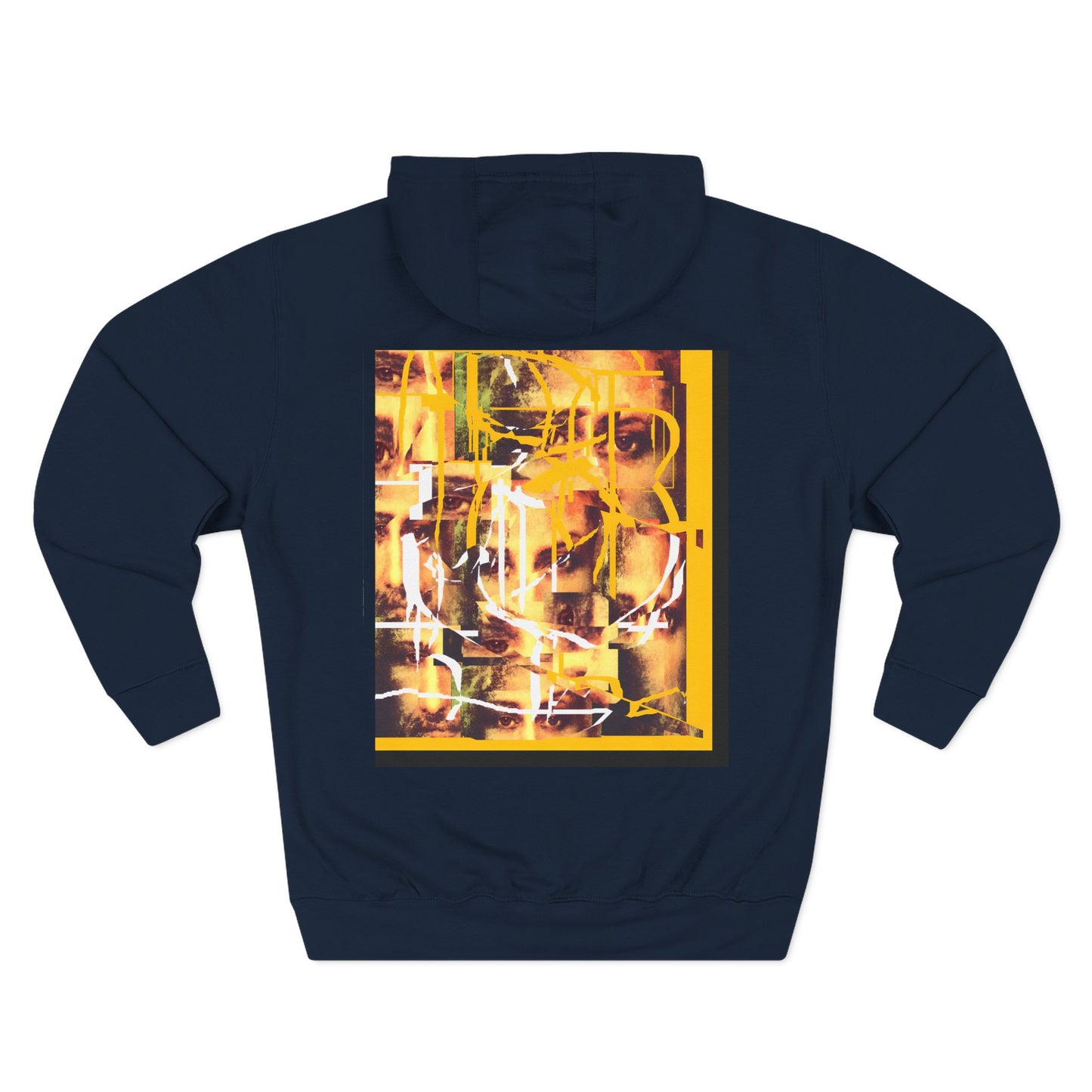 Abstract AIonIS Shroud Man -Panel Hoodie — Three-Panel Fleece Graphic Hoodie