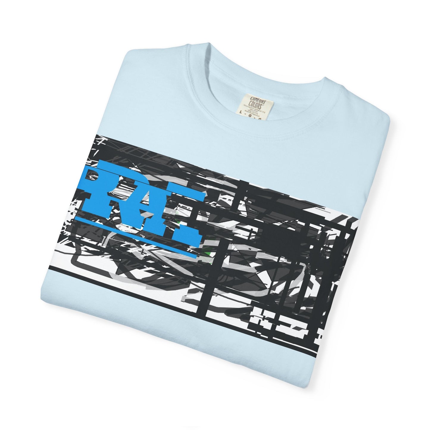 Abstract AIonIS T‑Shirt — Blue RA Logo Streetwear