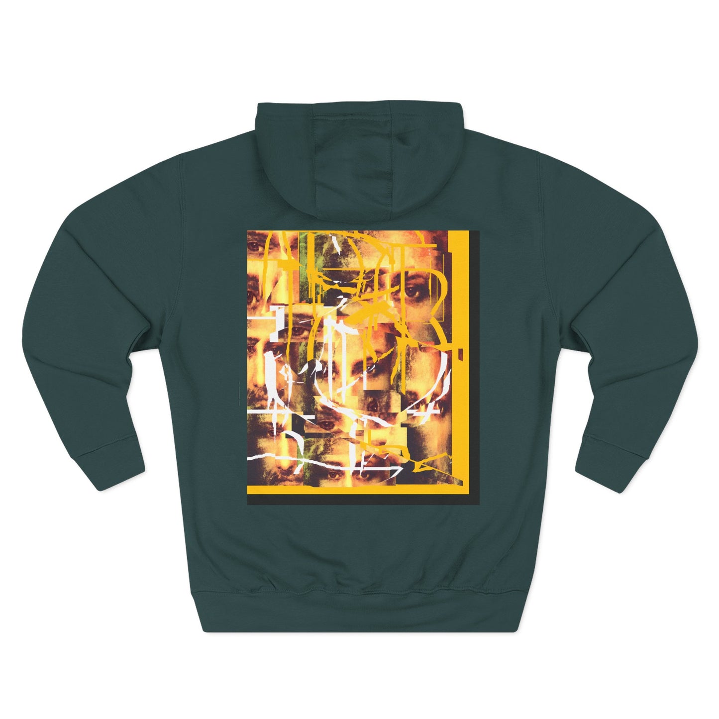 Abstract AIonIS Shroud Man -Panel Hoodie — Three-Panel Fleece Graphic Hoodie