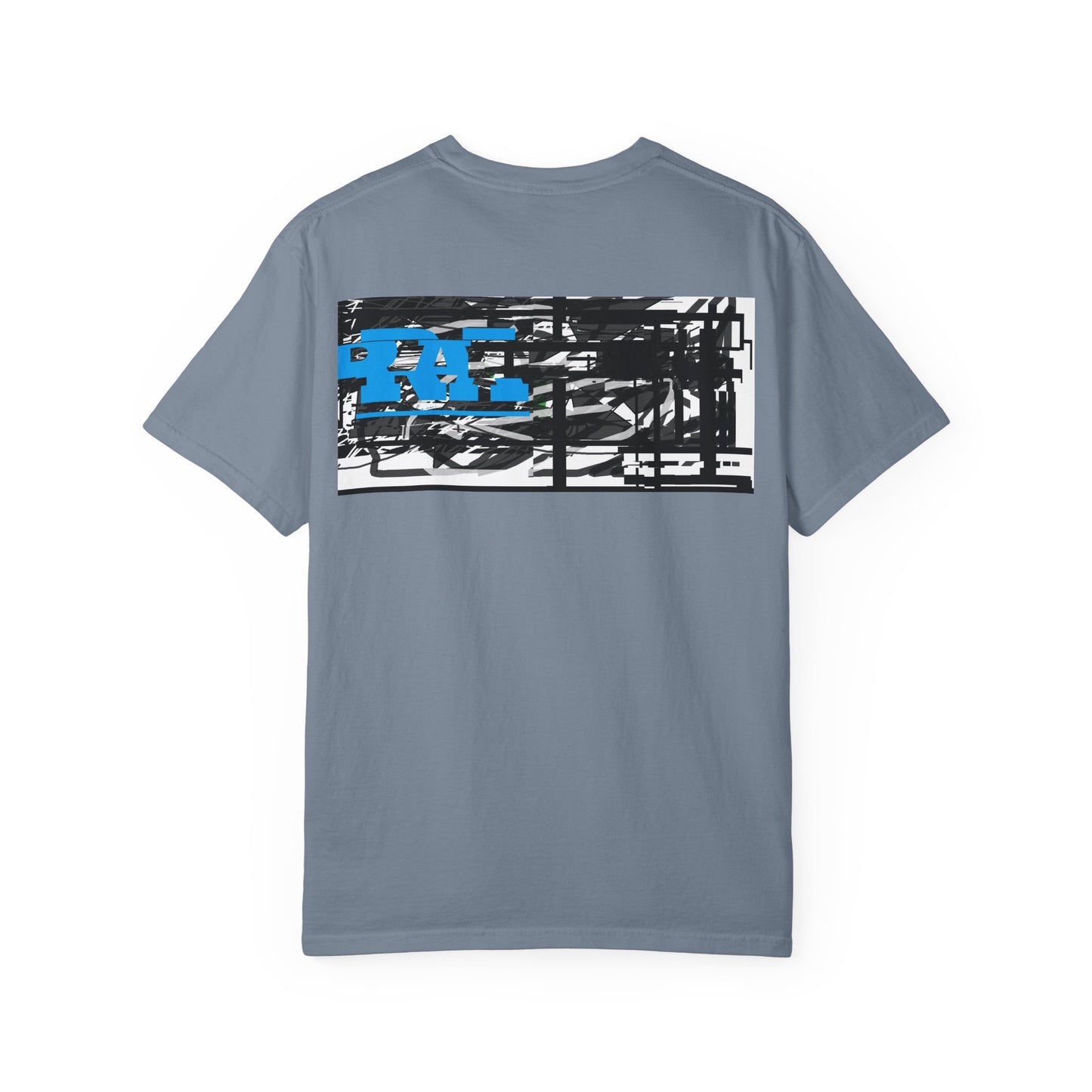 Abstract AIonIS T‑Shirt — Blue RA Logo Streetwear