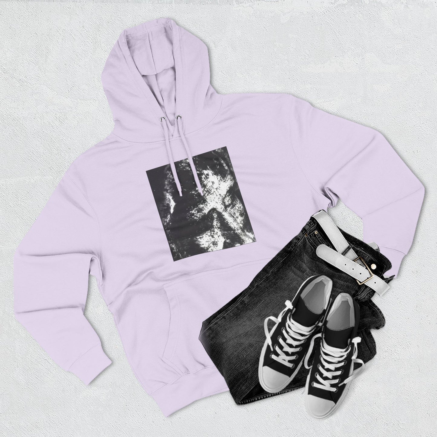 Abstract AIonIS Shroud Man -Panel Hoodie — Three-Panel Fleece Graphic Hoodie