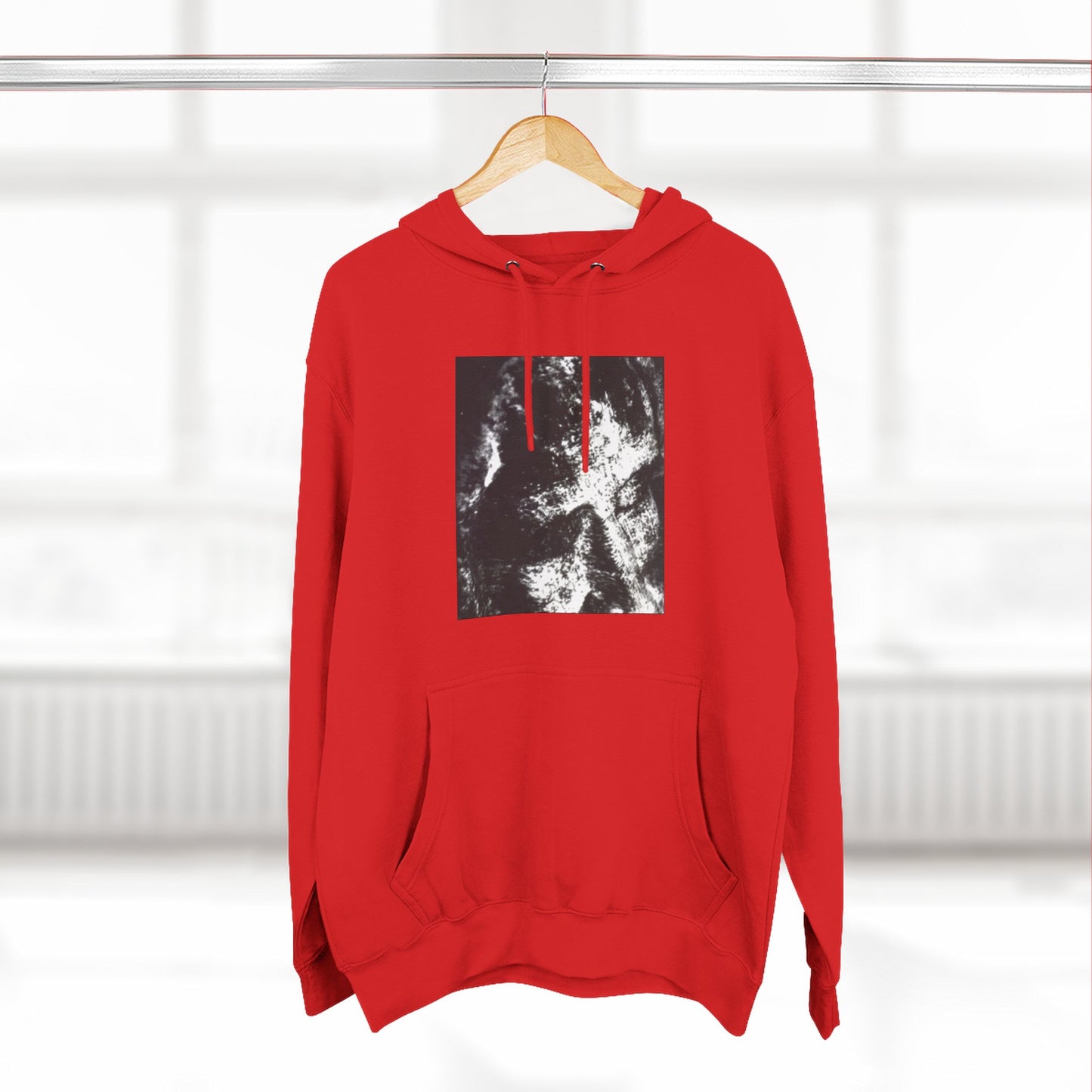 Abstract AIonIS Shroud Man -Panel Hoodie — Three-Panel Fleece Graphic Hoodie