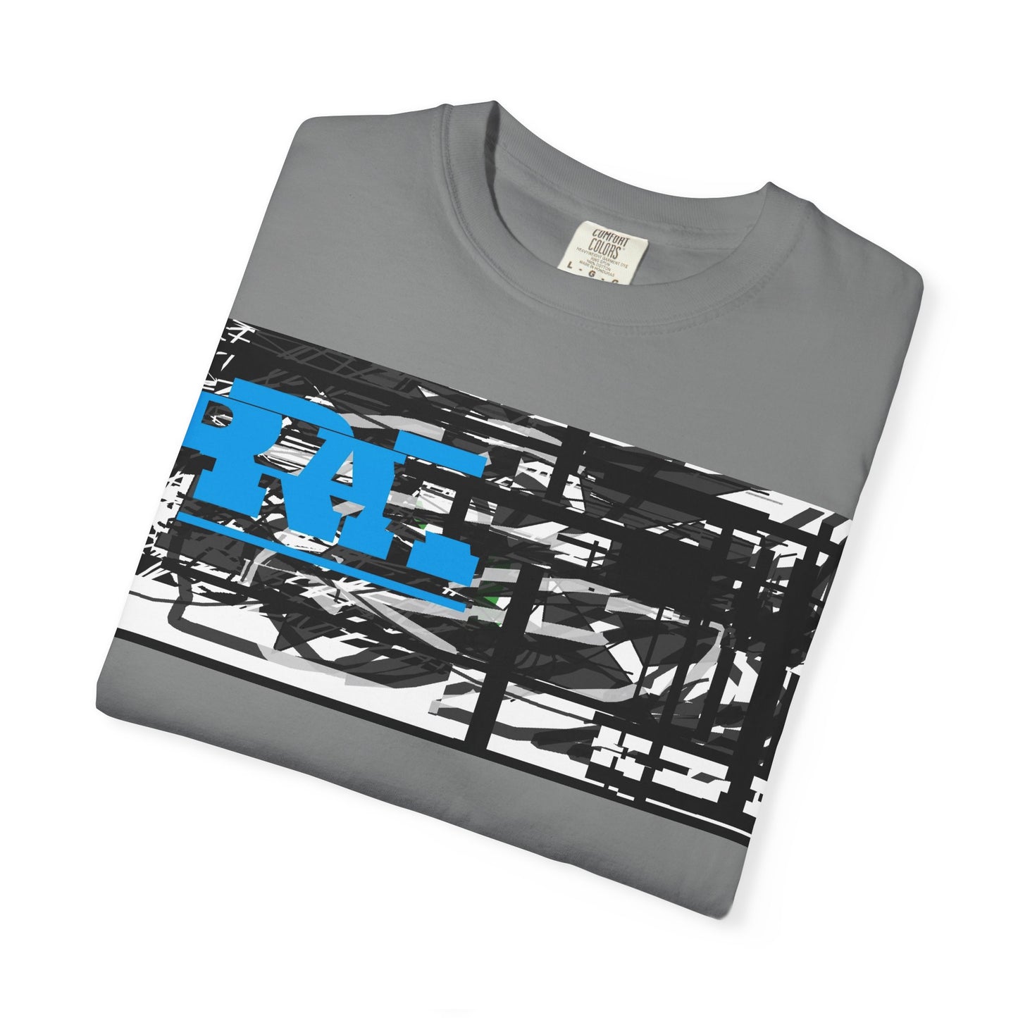 Abstract AIonIS T‑Shirt — Blue RA Logo Streetwear