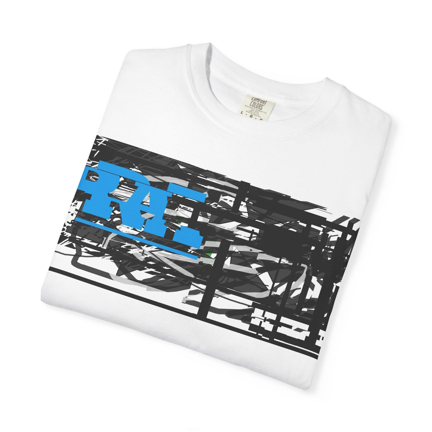 Abstract AIonIS T‑Shirt — Blue RA Logo Streetwear
