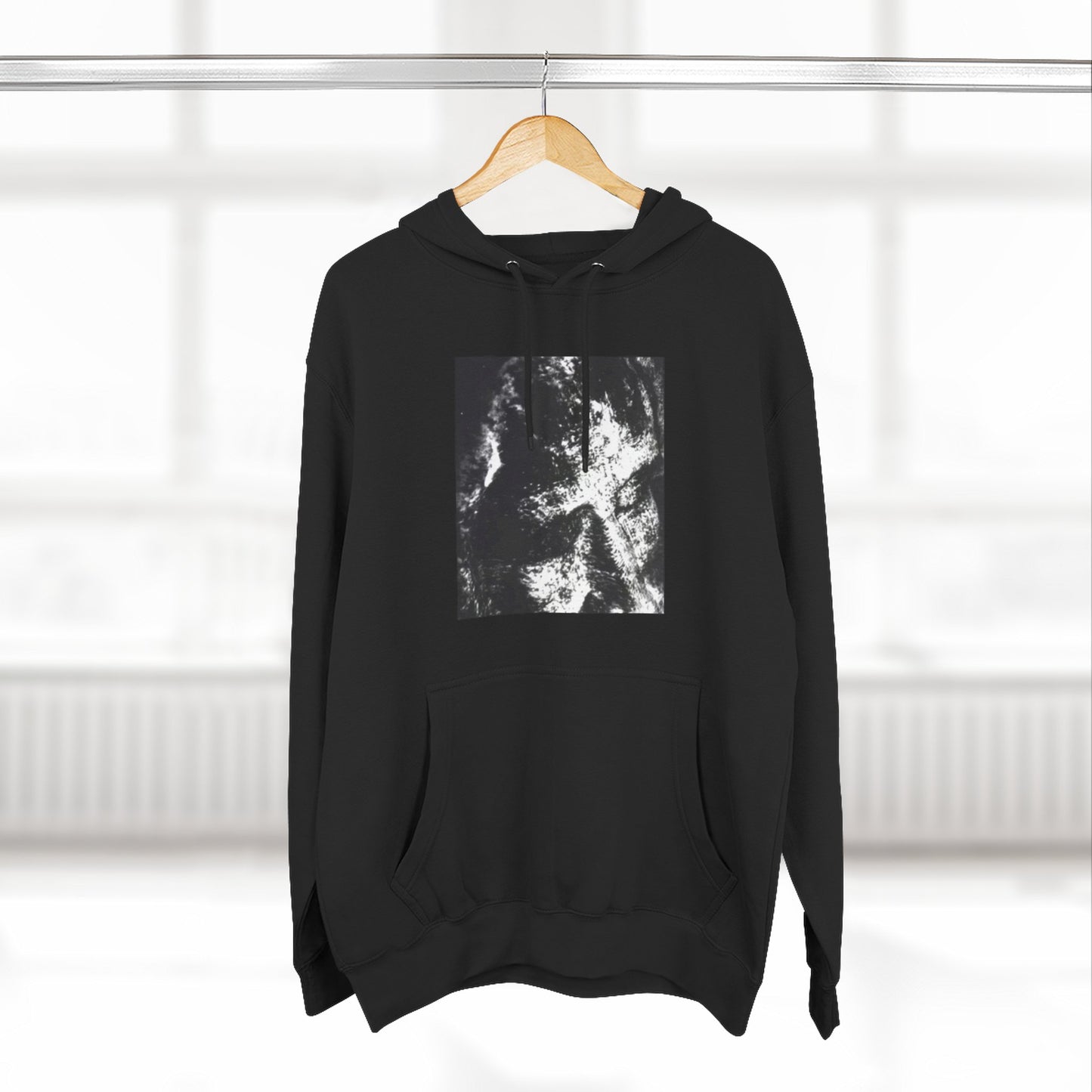 Abstract AIonIS Shroud Man -Panel Hoodie — Three-Panel Fleece Graphic Hoodie