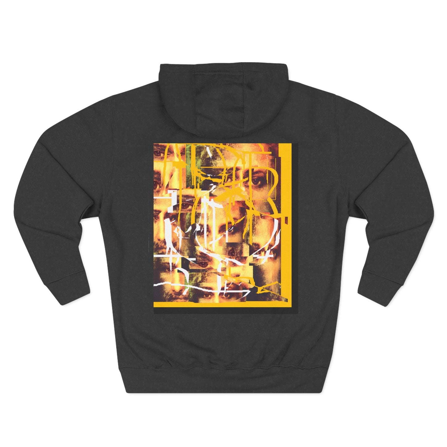 Abstract AIonIS Shroud Man -Panel Hoodie — Three-Panel Fleece Graphic Hoodie
