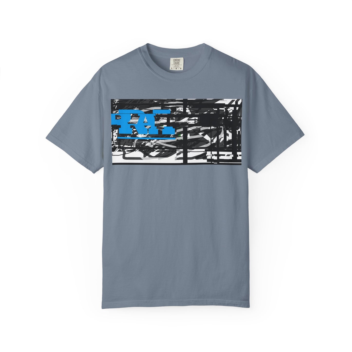 Abstract AIonIS T‑Shirt — Blue RA Logo Streetwear
