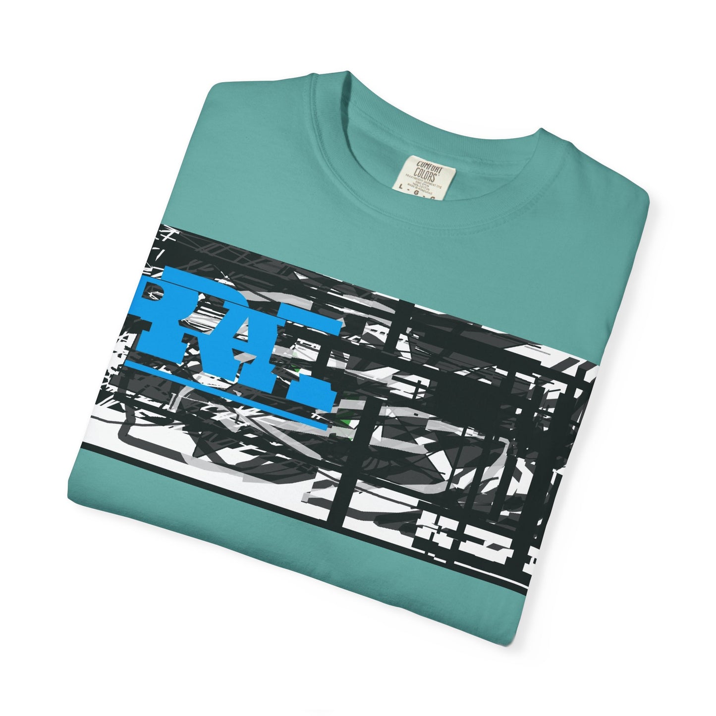 Abstract AIonIS T‑Shirt — Blue RA Logo Streetwear