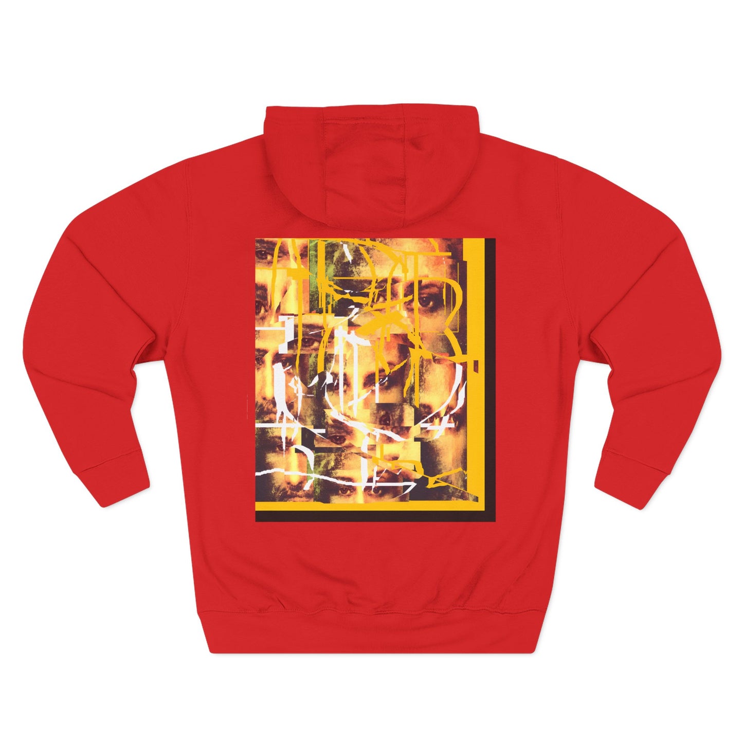 Abstract AIonIS Shroud Man -Panel Hoodie — Three-Panel Fleece Graphic Hoodie
