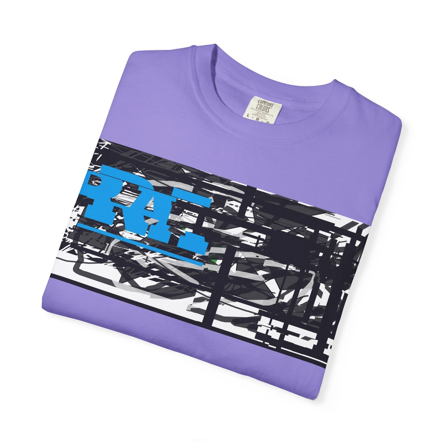Abstract AIonIS T‑Shirt — Blue RA Logo Streetwear