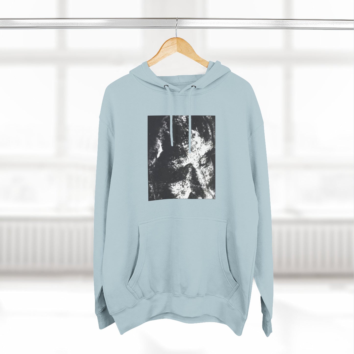 Abstract AIonIS Shroud Man -Panel Hoodie — Three-Panel Fleece Graphic Hoodie