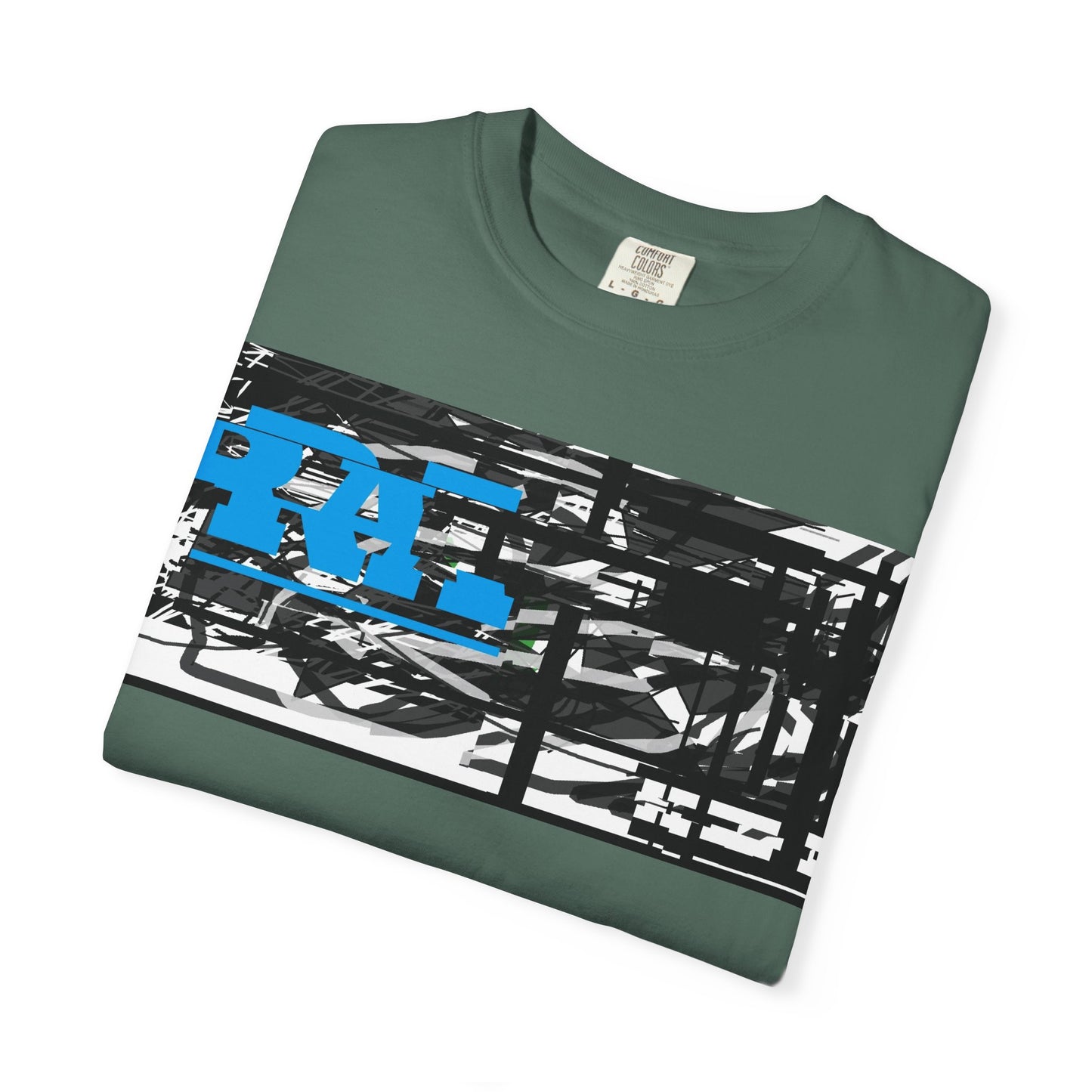 Abstract AIonIS T‑Shirt — Blue RA Logo Streetwear