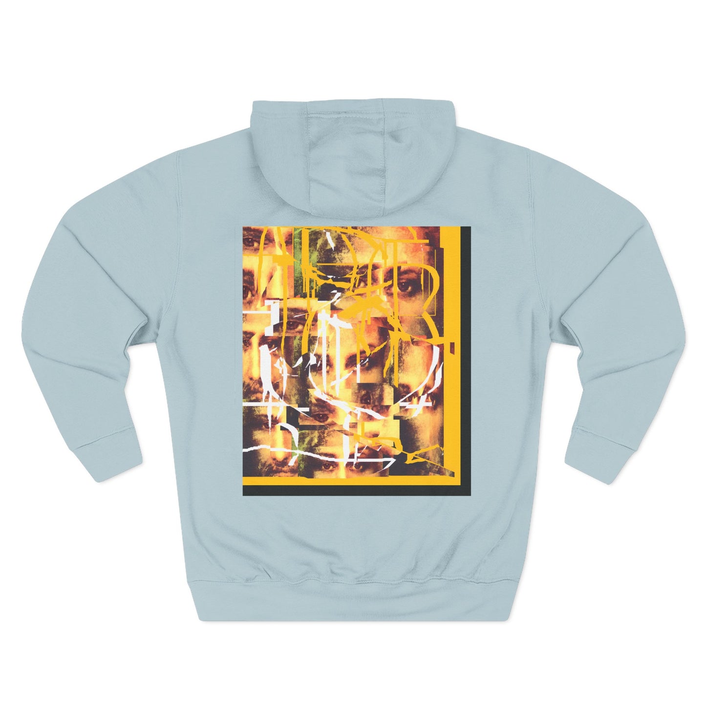 Abstract AIonIS Shroud Man -Panel Hoodie — Three-Panel Fleece Graphic Hoodie