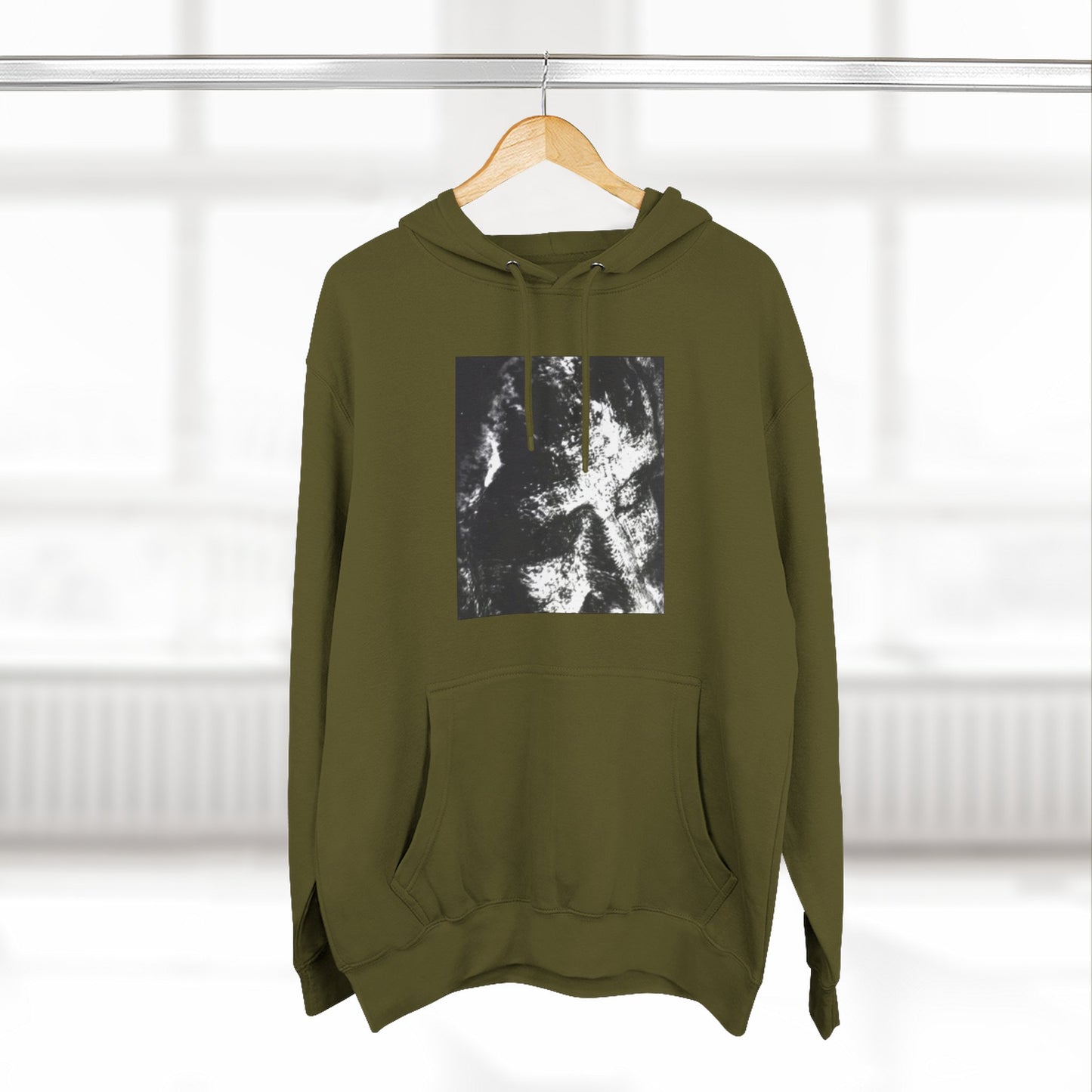 Abstract AIonIS Shroud Man -Panel Hoodie — Three-Panel Fleece Graphic Hoodie