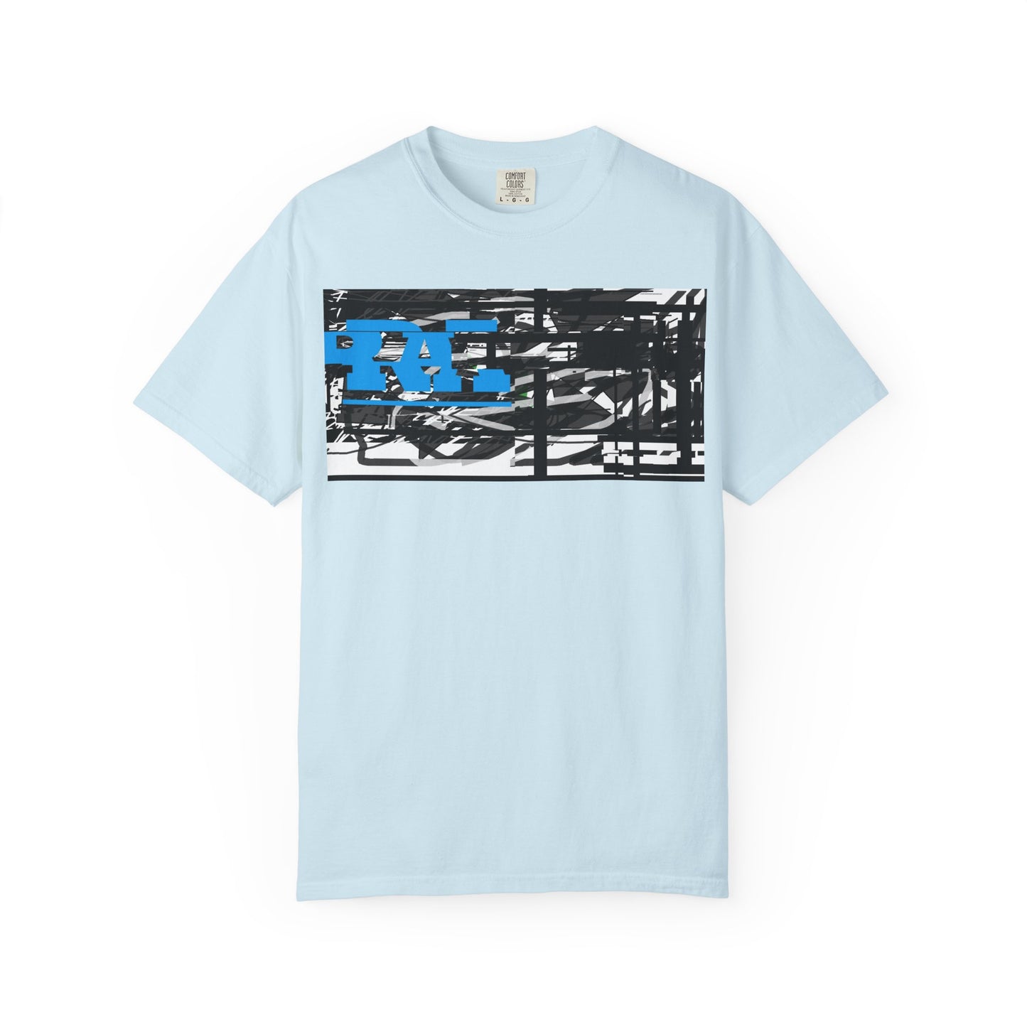 Abstract AIonIS T‑Shirt — Blue RA Logo Streetwear