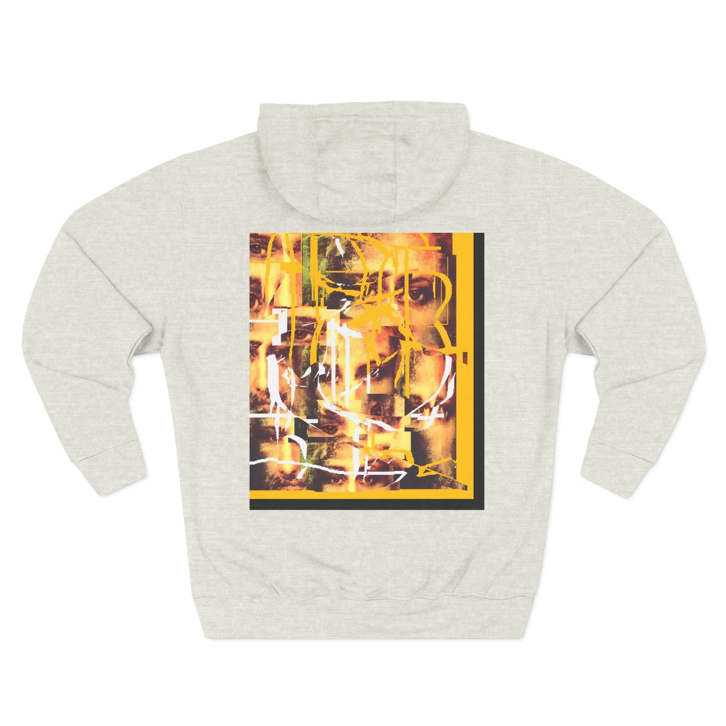 Abstract AIonIS Shroud Man -Panel Hoodie — Three-Panel Fleece Graphic Hoodie
