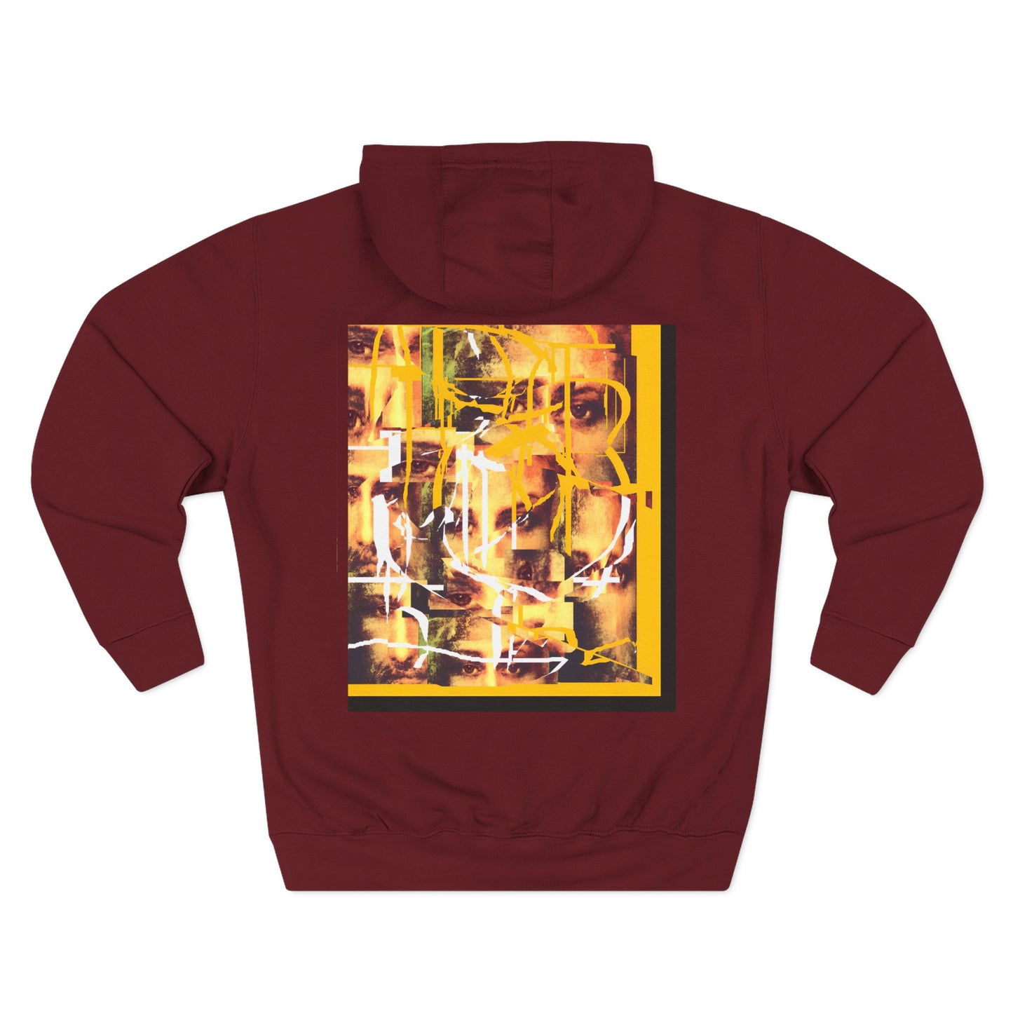 Abstract AIonIS Shroud Man -Panel Hoodie — Three-Panel Fleece Graphic Hoodie