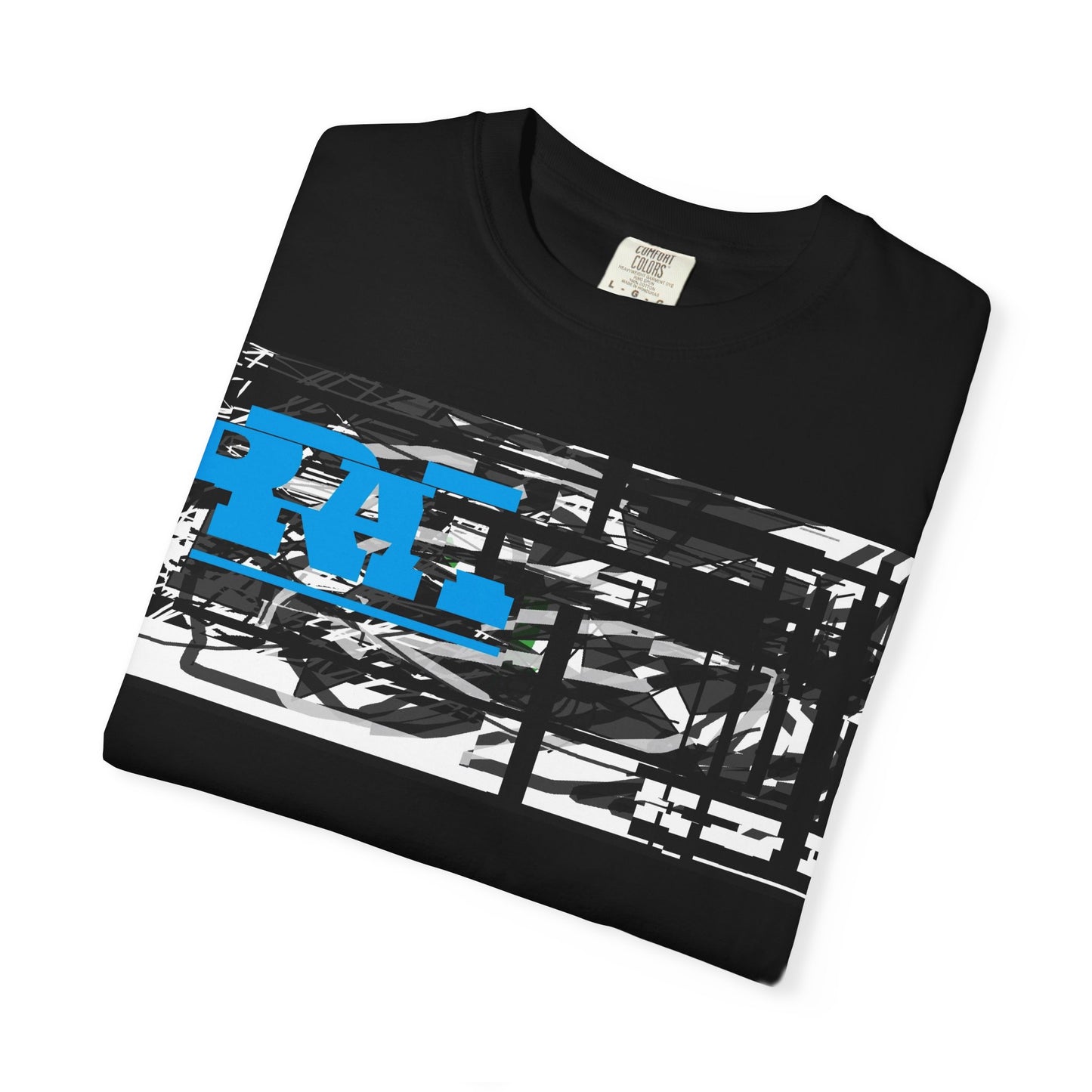 Abstract AIonIS T‑Shirt — Blue RA Logo Streetwear