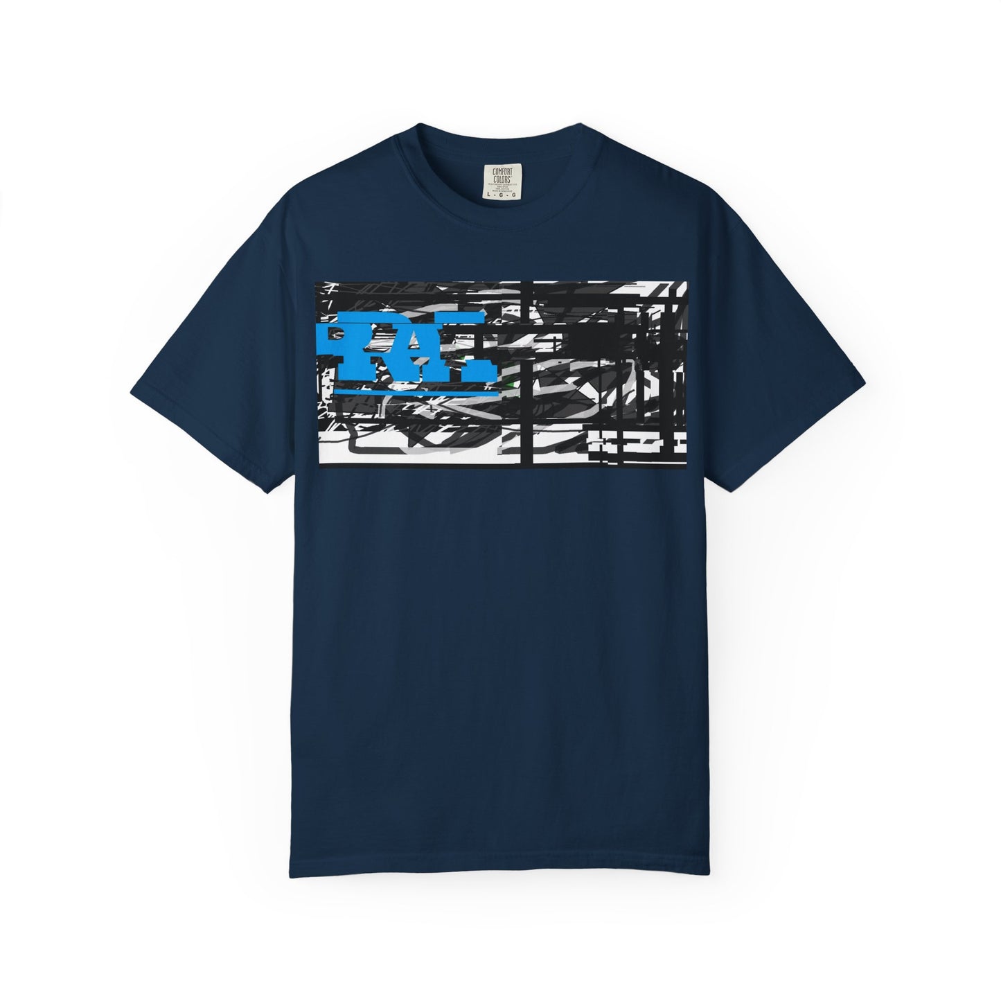 Abstract AIonIS T‑Shirt — Blue RA Logo Streetwear