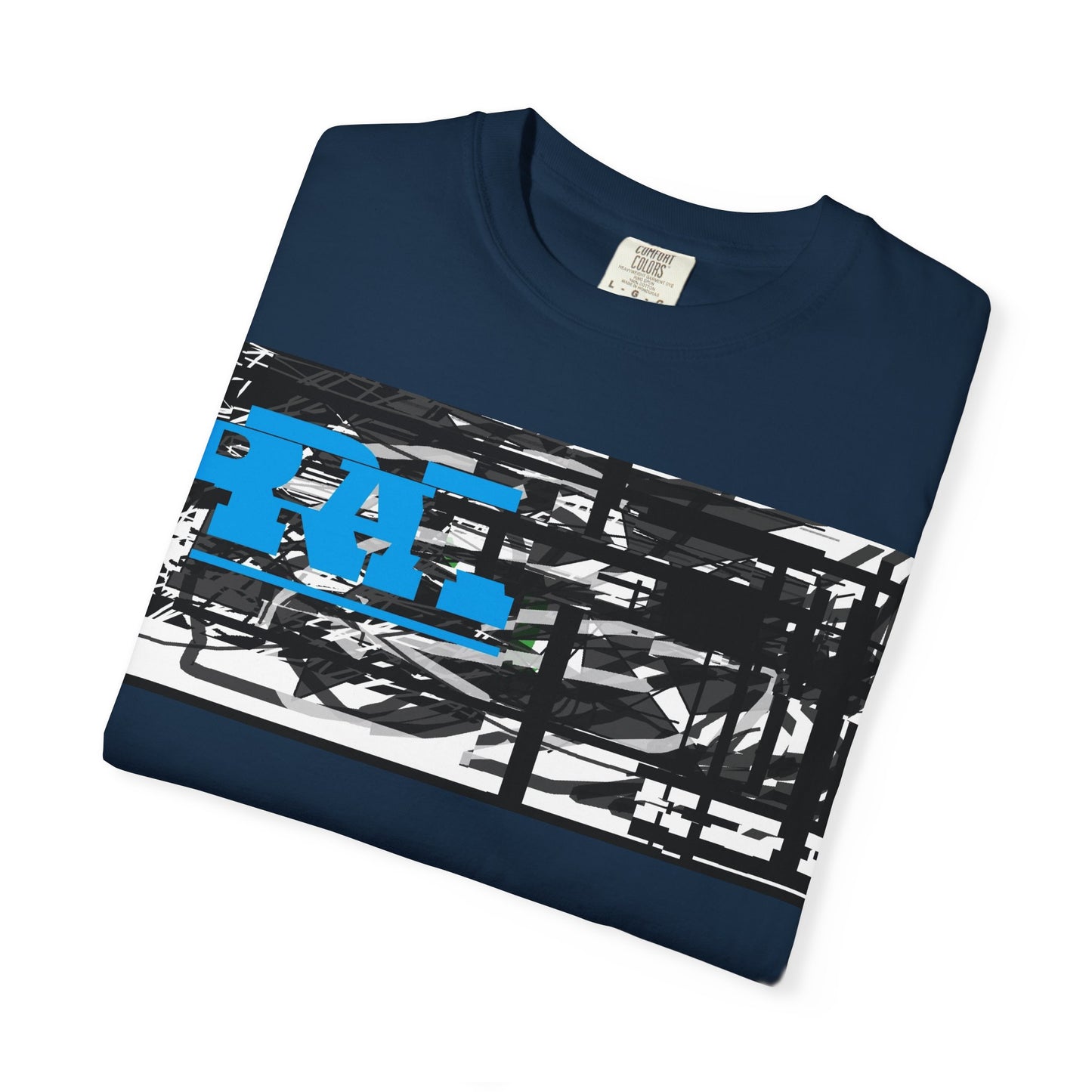 Abstract AIonIS T‑Shirt — Blue RA Logo Streetwear