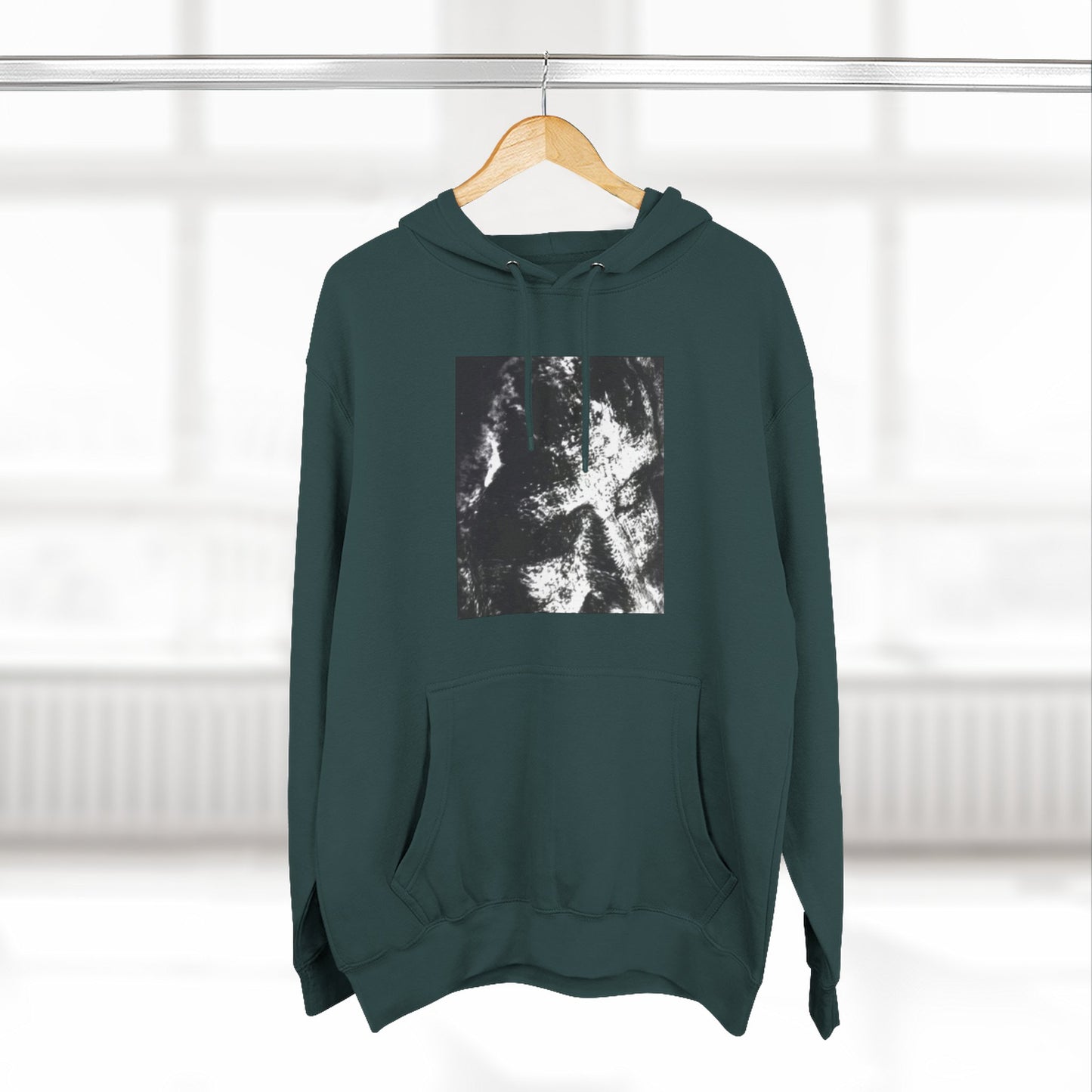 Abstract AIonIS Shroud Man -Panel Hoodie — Three-Panel Fleece Graphic Hoodie