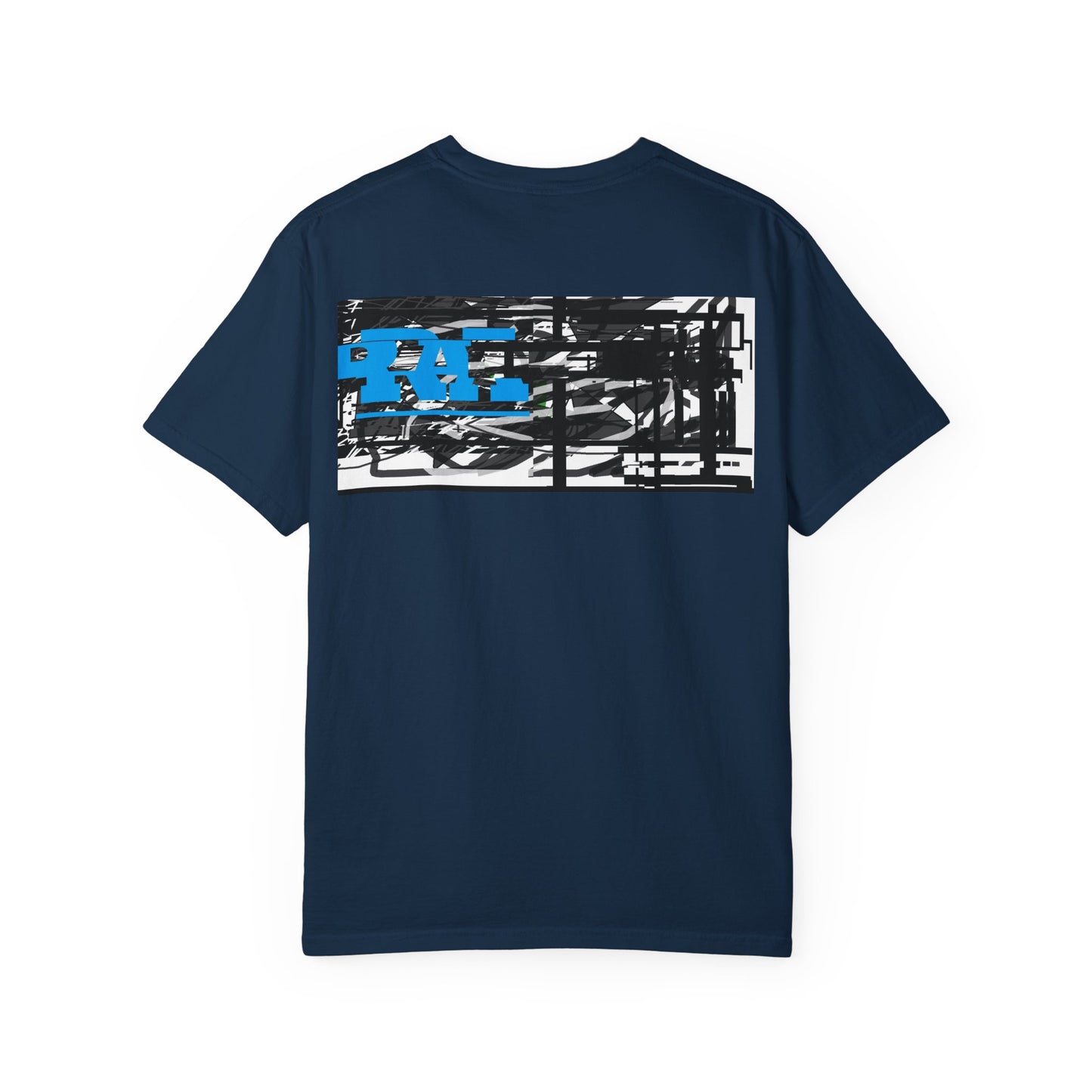 Abstract AIonIS T‑Shirt — Blue RA Logo Streetwear
