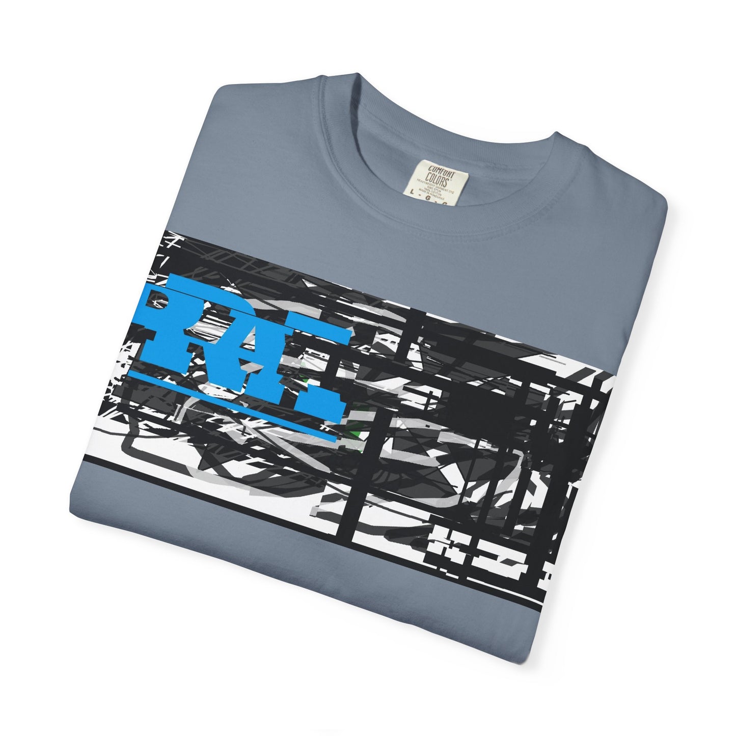 Abstract AIonIS T‑Shirt — Blue RA Logo Streetwear