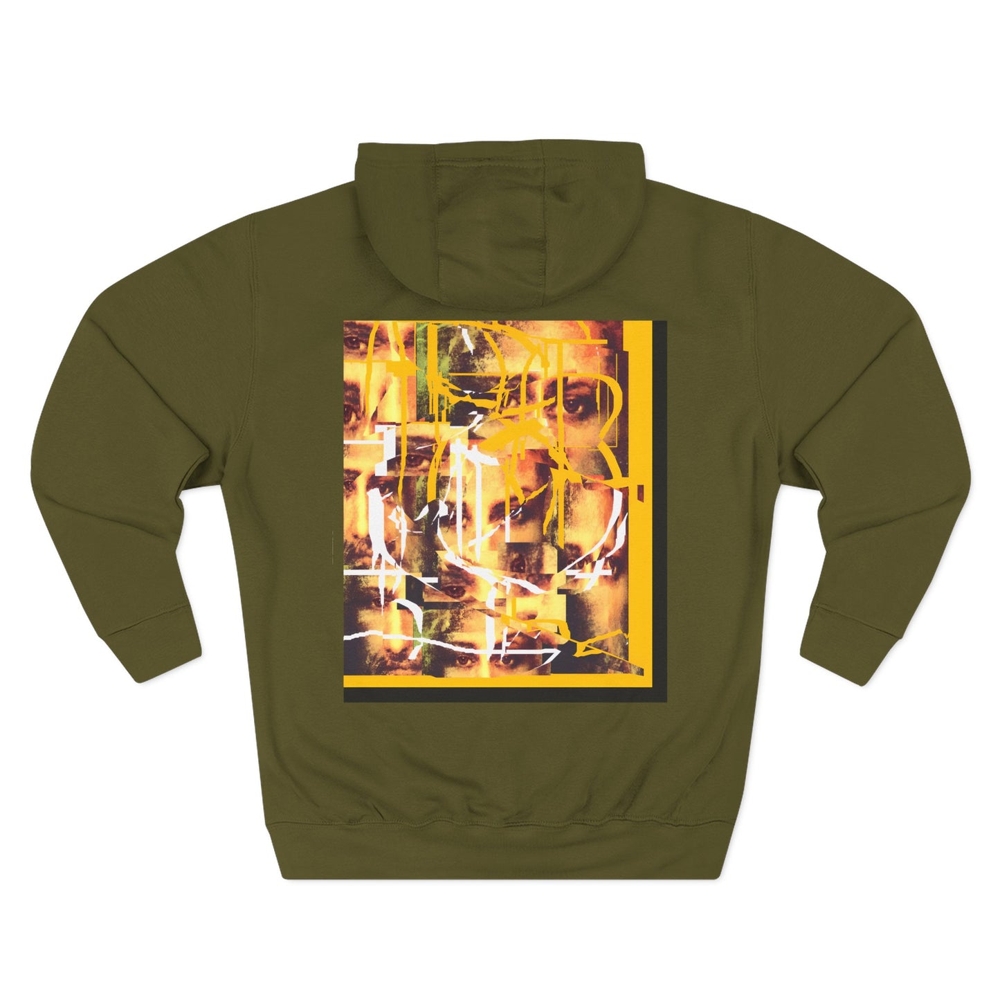 Abstract AIonIS Shroud Man -Panel Hoodie — Three-Panel Fleece Graphic Hoodie