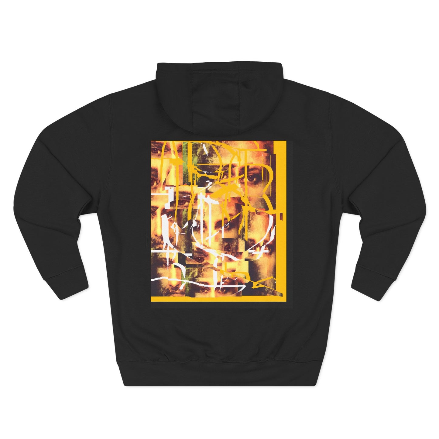 Abstract AIonIS Shroud Man -Panel Hoodie — Three-Panel Fleece Graphic Hoodie