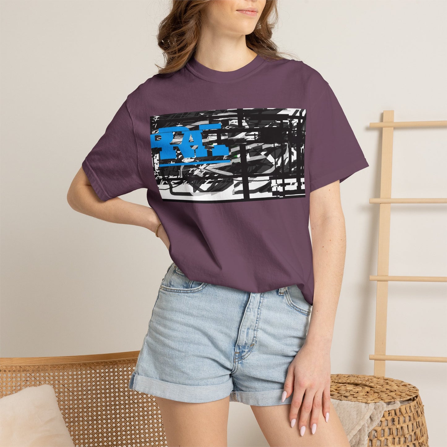 Abstract AIonIS T‑Shirt — Blue RA Logo Streetwear