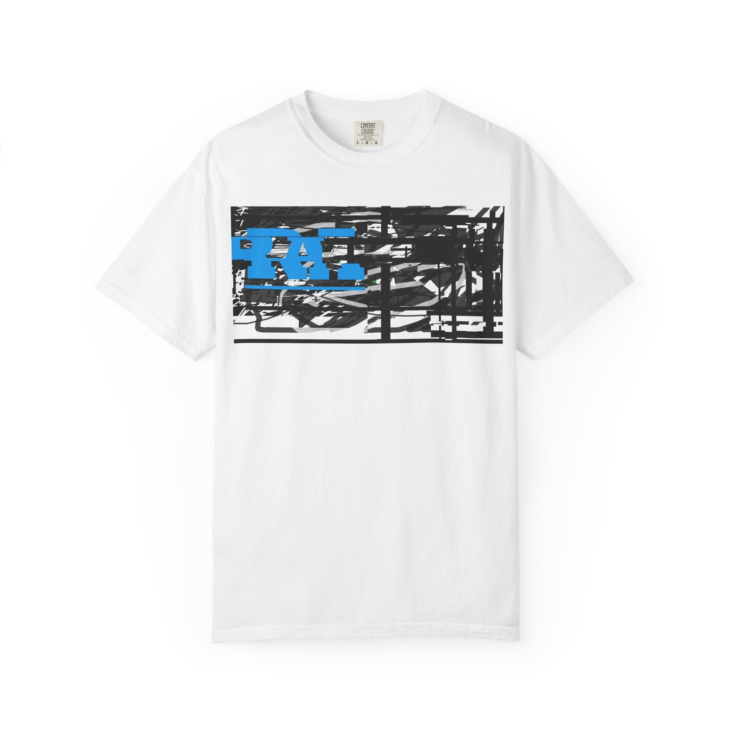 Abstract AIonIS T‑Shirt — Blue RA Logo Streetwear